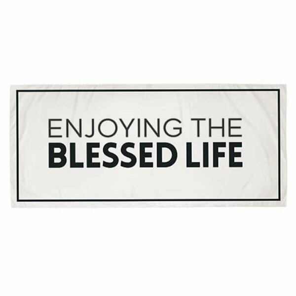 Fixturesfirst 35 x 78 in. Enjoying the Blessed Life Quick Dry Beach Towel FI3327574